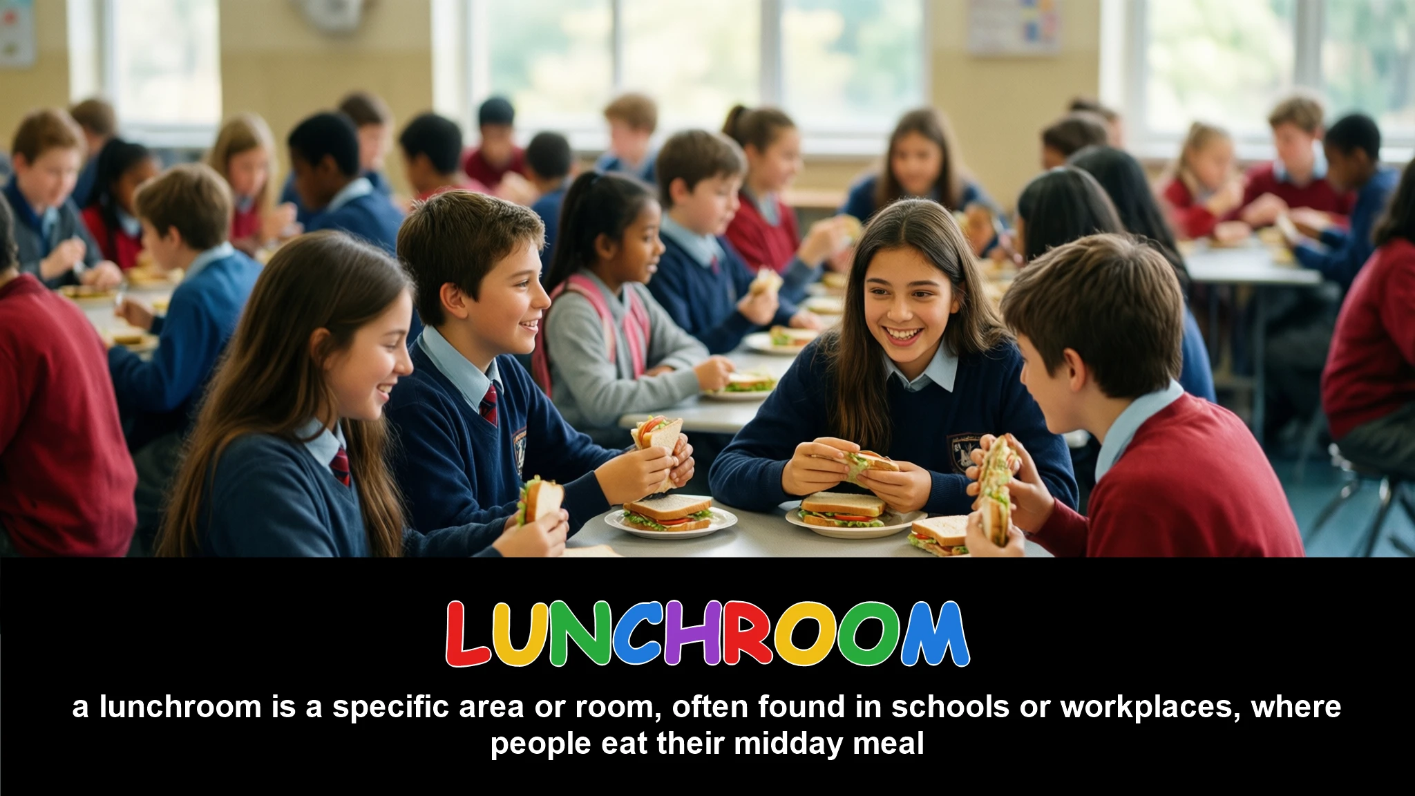 English Illustration for lunchroom